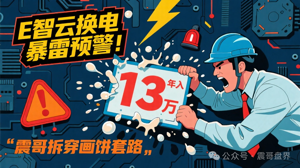 【E智云换电】暴雷预警！震哥拆穿年入13万的画饼套路！