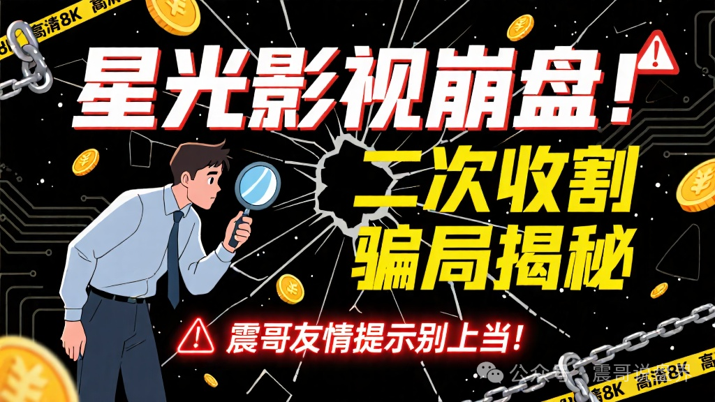 星光影视崩盘！二次收割骗局揭秘，震哥友情提示别上当！