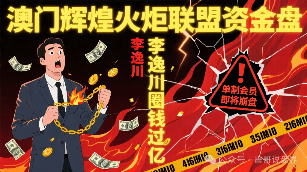 【澳门辉煌火炬联盟】资金盘，李逸川圈钱过亿，单割会员即将崩盘！