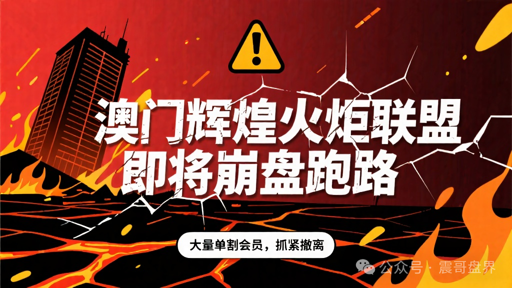 【澳门辉煌火炬联盟】即将崩盘跑路，大量单割会员，抓紧撤离！